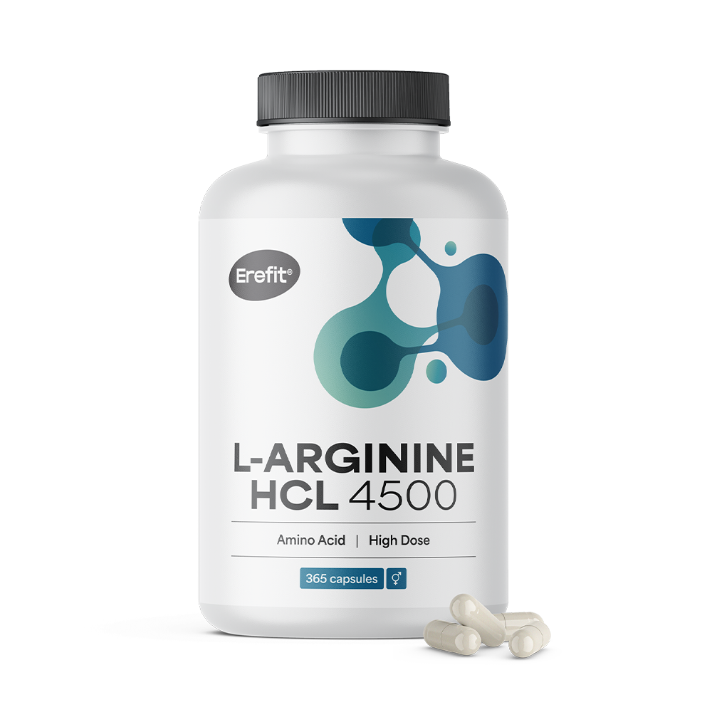 L-arginin HCL 4500 mg în capsule.